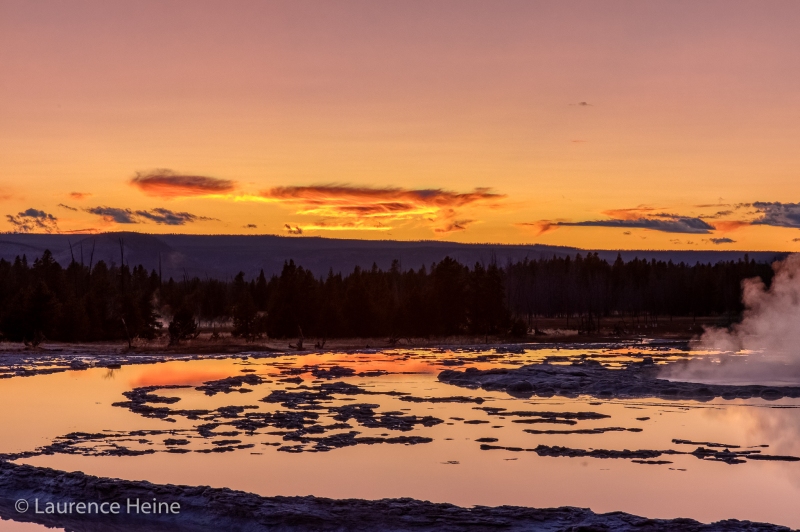 Great Fountain Geyser Sunset