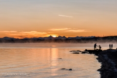 Sunrise at Yellowstone Lake