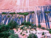 Water stains on rock