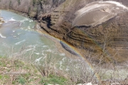 Letchworth Park Upper Falls Rainbow & Ice Cap