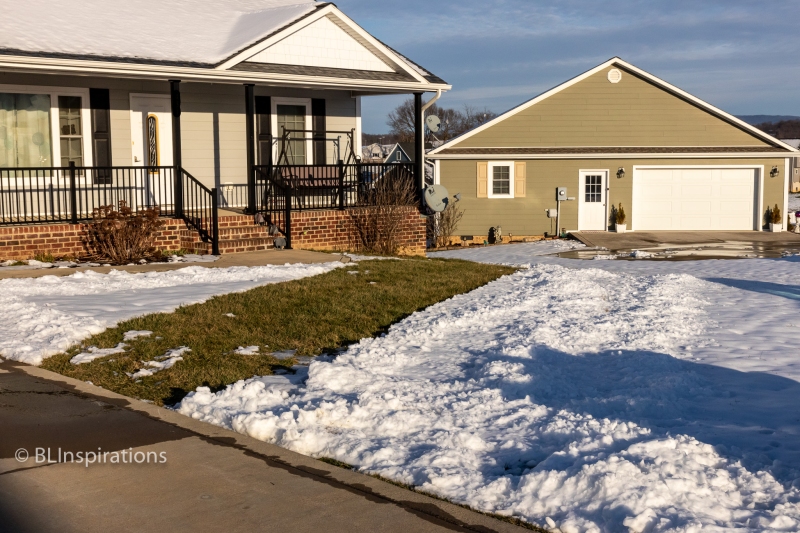 Who blows snow off their lawn?
