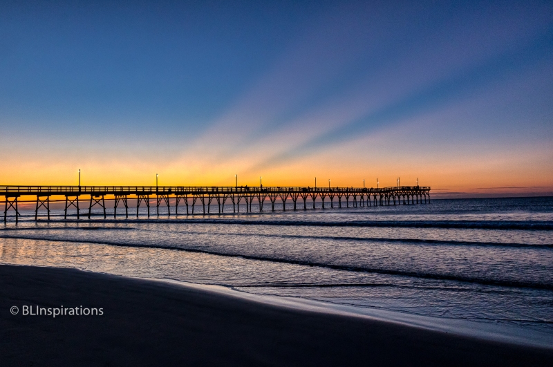 Crepuscular rays at Sunrise